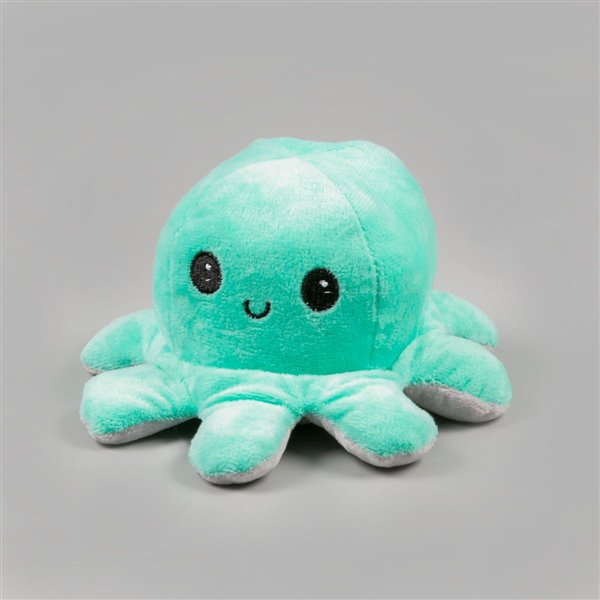 Мягкая игрушка Octopus Осьминог-перевертыш  10см светло-серая-светло-зелёная купить,NaN