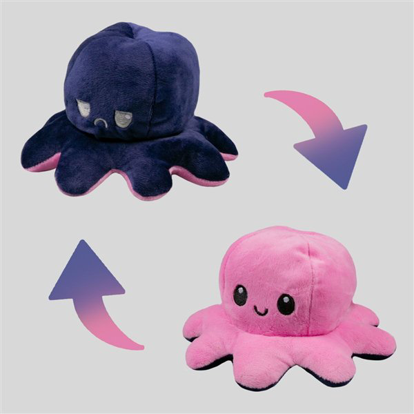 Мягкая игрушка Octopus Осьминог-перевертыш  10см розовая-филетовая купить,NaN