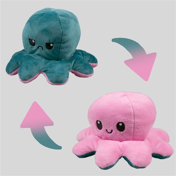 Мягкая игрушка Octopus Осьминог-перевертыш  10см розовая-тёмно-зелёная купить,NaN