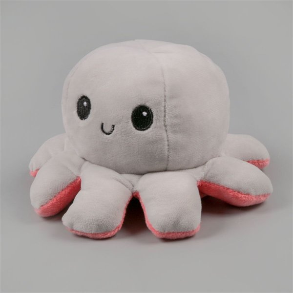 Мягкая игрушка Octopus Осьминог-перевертыш  10см розовая-светло-серая купить,NaN