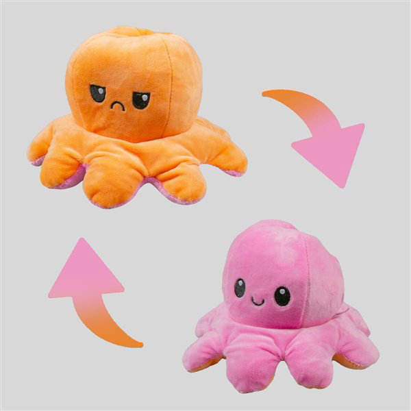 Мягкая игрушка Octopus Осьминог-перевертыш  10см оранжевая-розовая купить,NaN