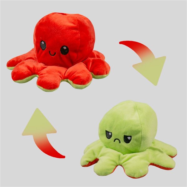 Мягкая игрушка Octopus Осьминог-перевертыш  10см красная-зелёная купить,NaN