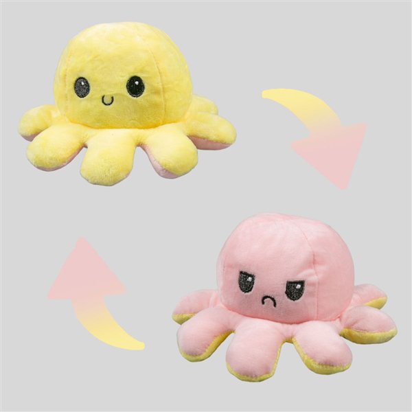 Мягкая игрушка Octopus Осьминог-перевертыш  10см жёлтая-розовая купить,NaN