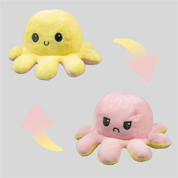 Мягкая игрушка Octopus Осьминог-перевертыш  10см жёлтая-розовая купить,NaN