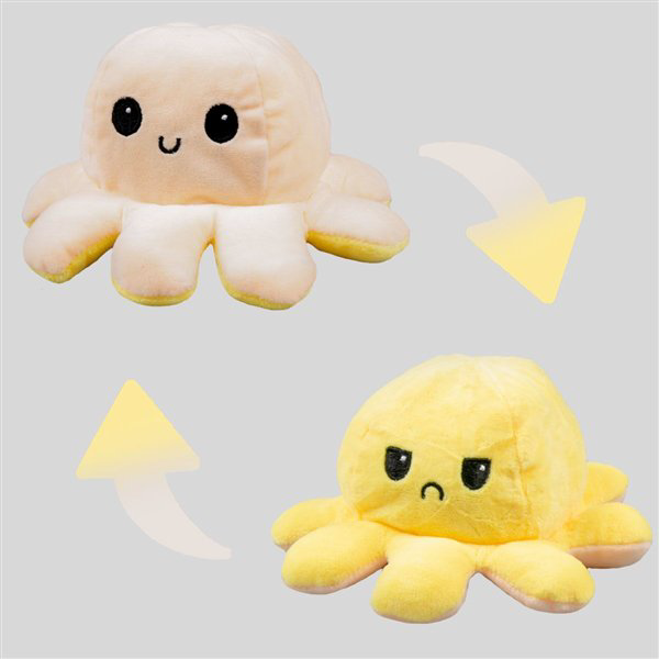 Мягкая игрушка Octopus Осьминог-перевертыш  10см жёлтая-бежевая купить,NaN