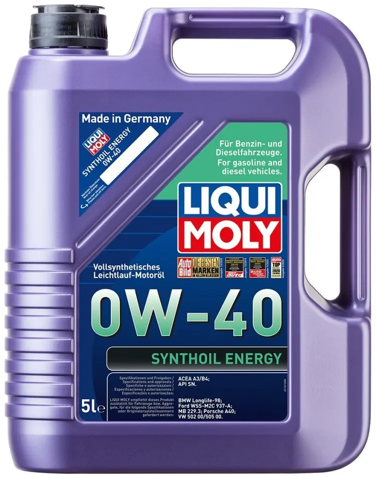 Моторное масло Синтетическое LIQUI MOLY ENERGY 0W-40 5 л