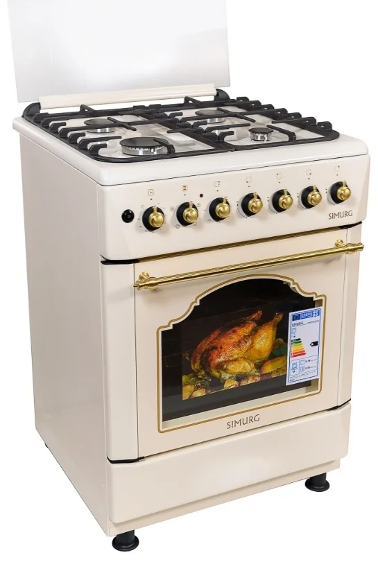 Газовая плита SIMURG FK6406GAZR Luxe Begie - ForteMarket Газовая плита SIMURG FK6406GAZR Luxe Begie купить,0