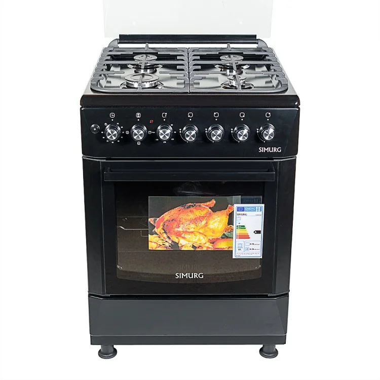 Газовая плита SIMURG FK6406GAZB Luxe Black