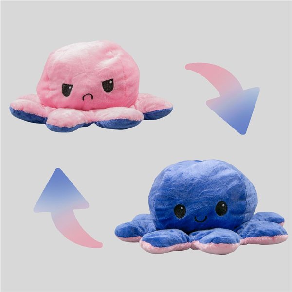 Мягкая игрушка Octopus Осьминог-перевертыш 30см розовая-синяя купить,NaN