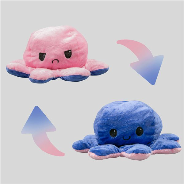 Мягкая игрушка Octopus Осьминог-перевертыш 30см розовая-синяя купить,NaN