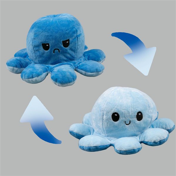 Мягкая игрушка Octopus Осьминог-перевертыш 25см голубая-синяя купить,NaN