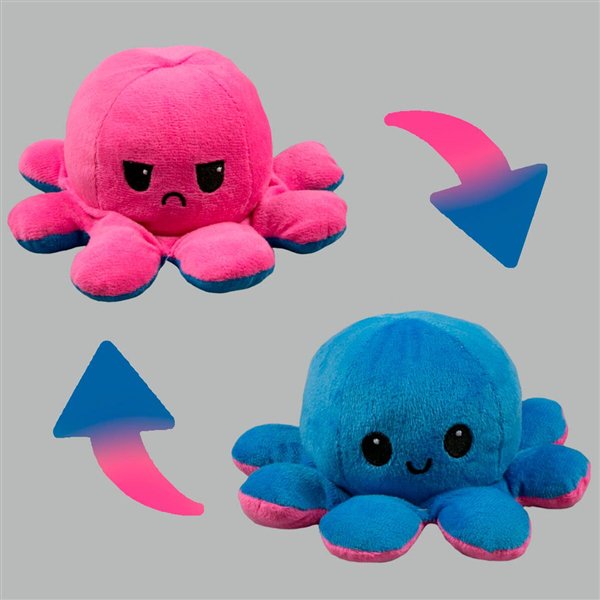 Мягкая игрушка Octopus Осьминог-перевертыш 10см синяя-розовая   купить,NaN