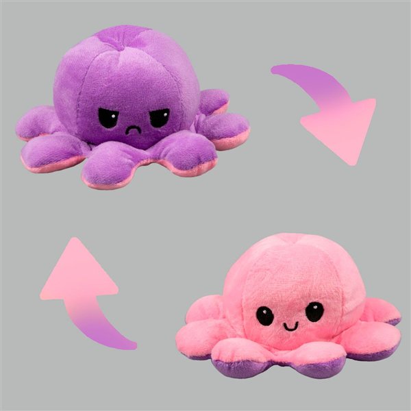 Мягкая игрушка Octopus Осьминог-перевертыш 10см розовая-фиолетовая  купить,NaN