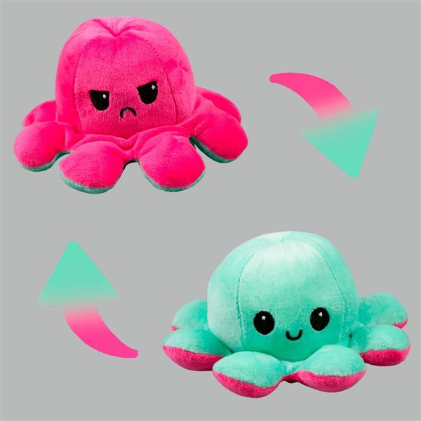 Мягкая игрушка Octopus Осьминог-перевертыш 10см розовая-бирюзовая   купить,NaN