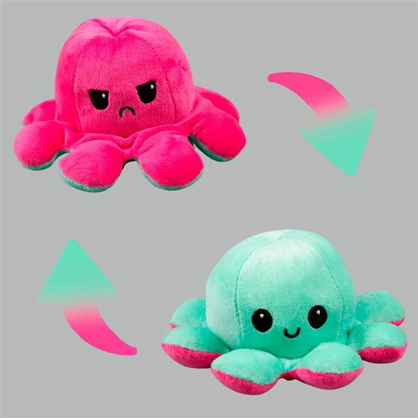 Мягкая игрушка Octopus Осьминог-перевертыш 10см розовая-бирюзовая   купить,NaN