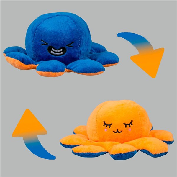 Мягкая игрушка Octopus Осьминог-перевертыш 10см оранжевая-синяя   купить,NaN