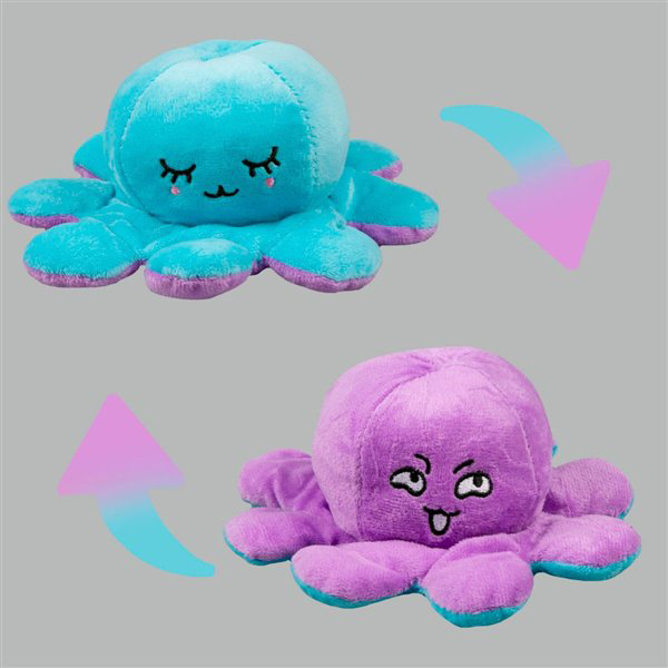 Мягкая игрушка Octopus Осьминог-перевертыш 10см голубая-фиолетовая   купить,NaN