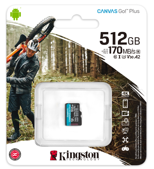 Карта памяти Kingston Canvas Go Plus Card SDCG3/512GBSP