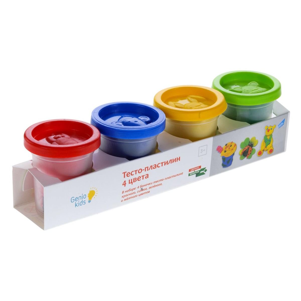 Игровой набор Genio Kids Тесто-пластилин 4 цвета TA1008V