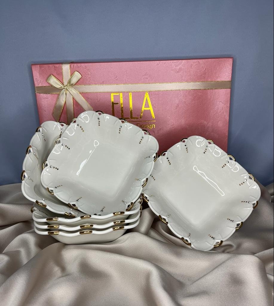 Салатник ELLA 6 шт, фарфор, 17х17 см