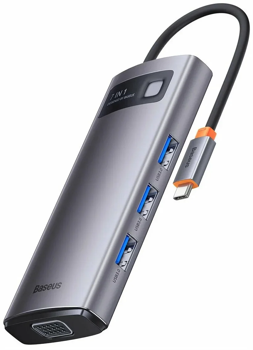 Док-станция Baseus 7 in 1 Type-C WKWG020113 Silver купить,NaN