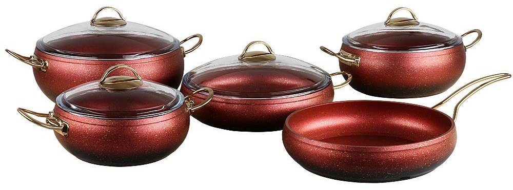 O.M.S. Collection смешанный набор Collection 3024-Rd сталь, алюминий, закаленное стекло, гранит 9 в 1