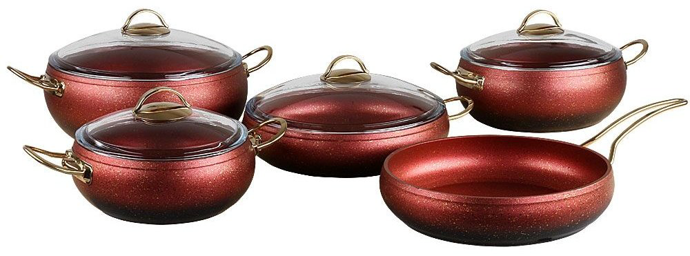 O.M.S. Collection смешанный набор Collection 3024-Rd сталь, алюминий, закаленное стекло, гранит 9 в 1