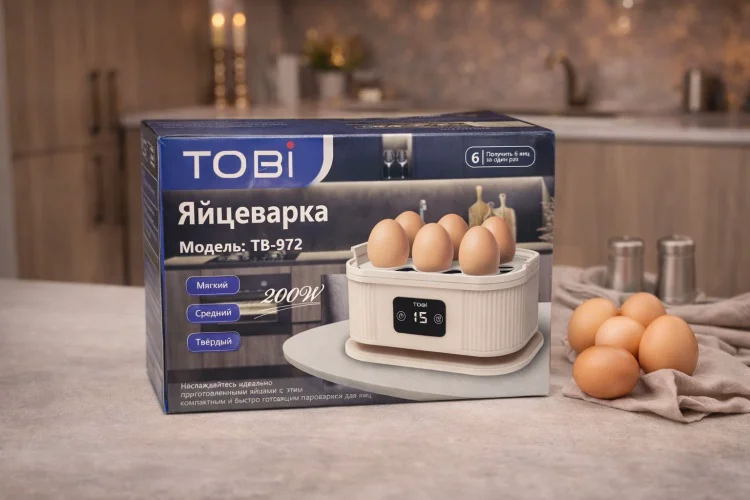 Яйцеварка Tobi TB-972 молочный
