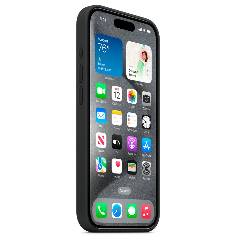 Чехол Apple для iPhone 15 Pro Silicone Case with MagSafe A3125 MT1A3ZM/A Black купить,0