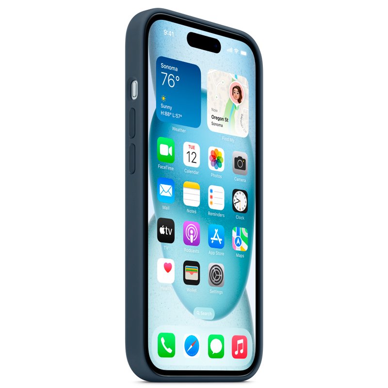 Чехол Apple для iPhone 15 Silicone Case with MagSafe A3123 MT0N3ZM/A Storm Blue купить,NaN