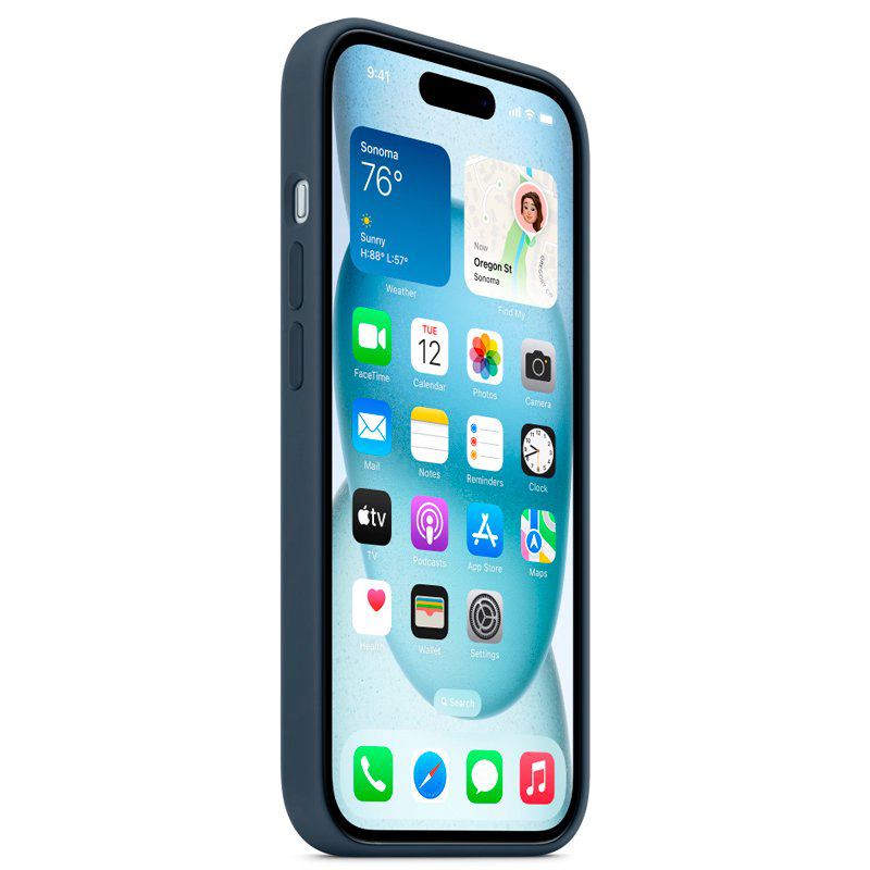 Чехол Apple для iPhone 15 Silicone Case with MagSafe A3123 MT0N3ZM/A Storm Blue купить,NaN