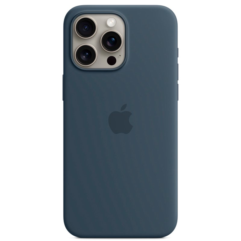 Чехол Apple для iPhone 15 Pro Max Silicone Case with MagSafe A3126 MT1P3ZM/A Storm Blue купить,NaN