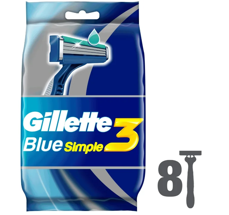 Бритвенный станок Gillette Blue 3 Simple 8шт купить,NaN