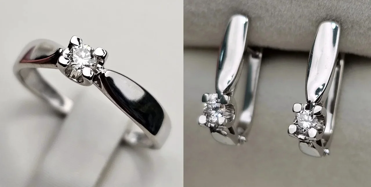 Комплект Deimantas 112373860 17р 0,11ct 0,19ct. купить,NaN