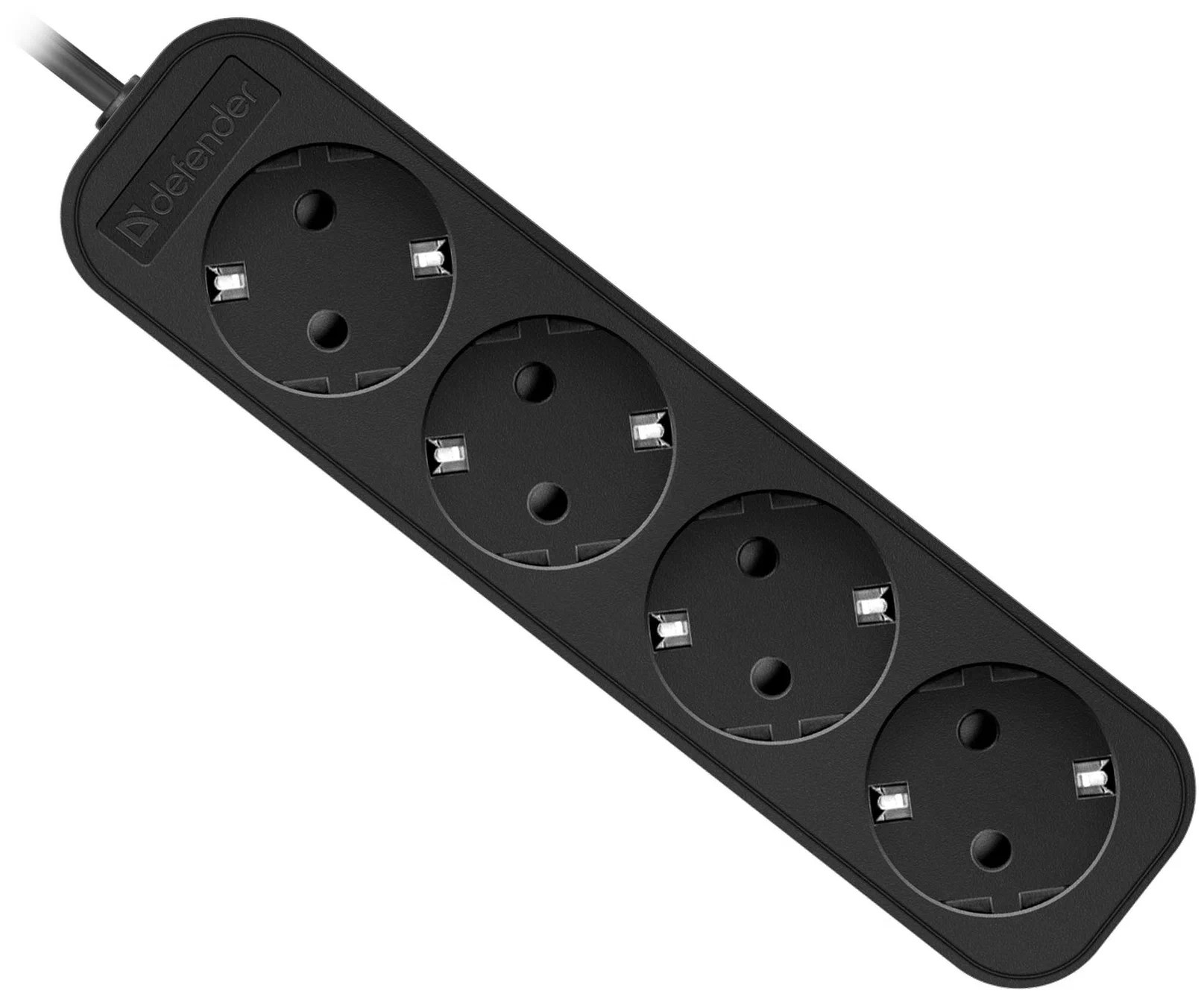 Удлинитель Defender M418 1.8м черный купить,0