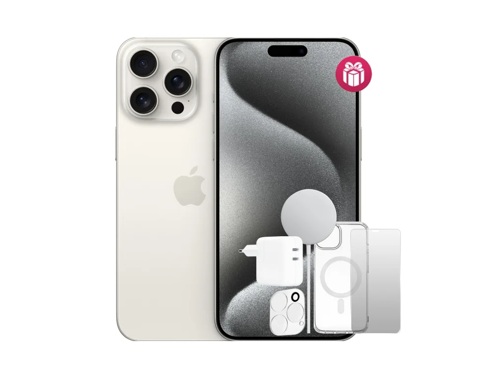 Смартфон Apple iPhone 15 Pro Max 512GB White Titanium + 5 подарков купить,865000