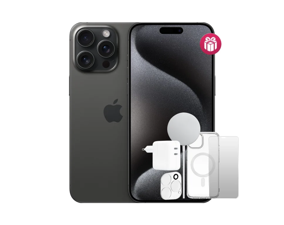 Смартфон Apple iPhone 15 Pro Max 512GB Black Titanium + 5 подарков купить,865000