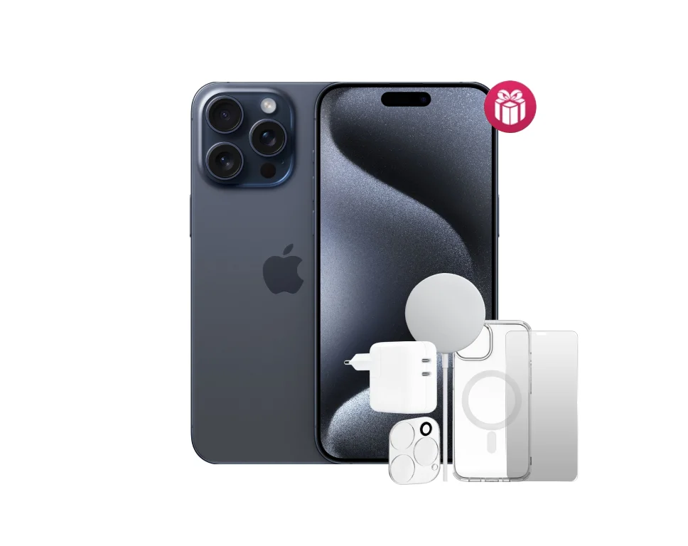 Смартфон Apple iPhone 15 Pro 256GB Blue Titanium + 5 подарков