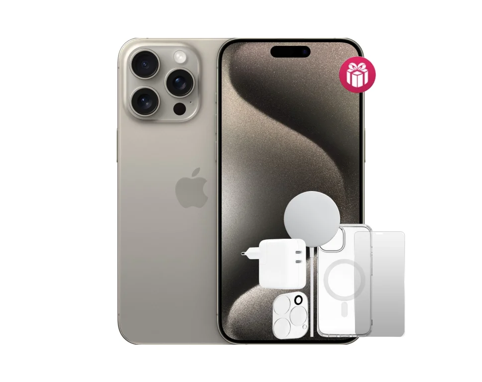 Смартфон Apple iPhone 15 Pro Max 256GB Natural Titanium + 5 подарков купить,775000