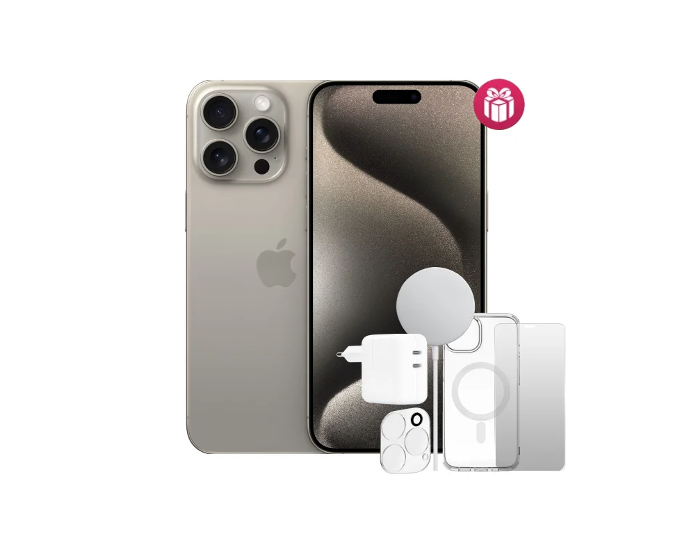 Смартфон Apple iPhone 15 Pro 128GB Natural Titanium + 5 подарков  купить,700000