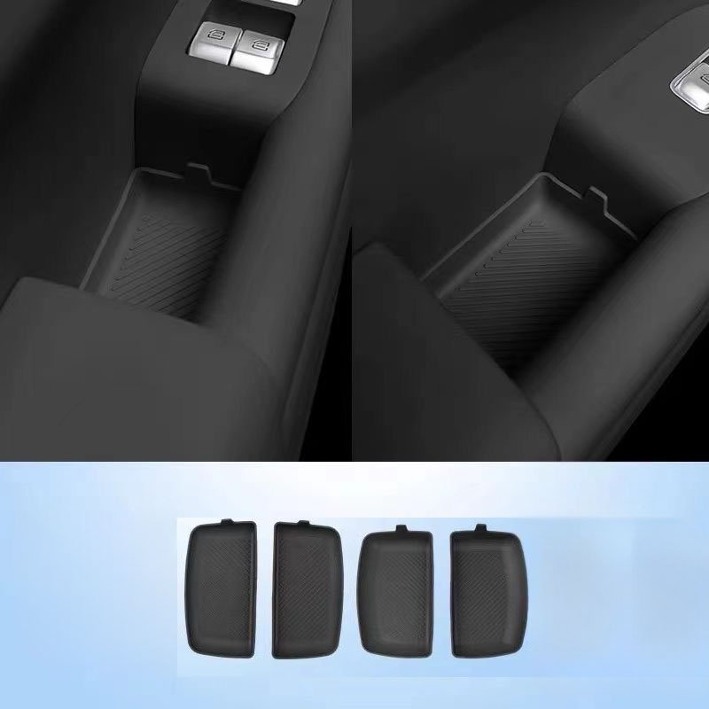LiXiang силиконовые накладки на ручки дверей 00217 Li L7, L8, L9 2023-2024 черный