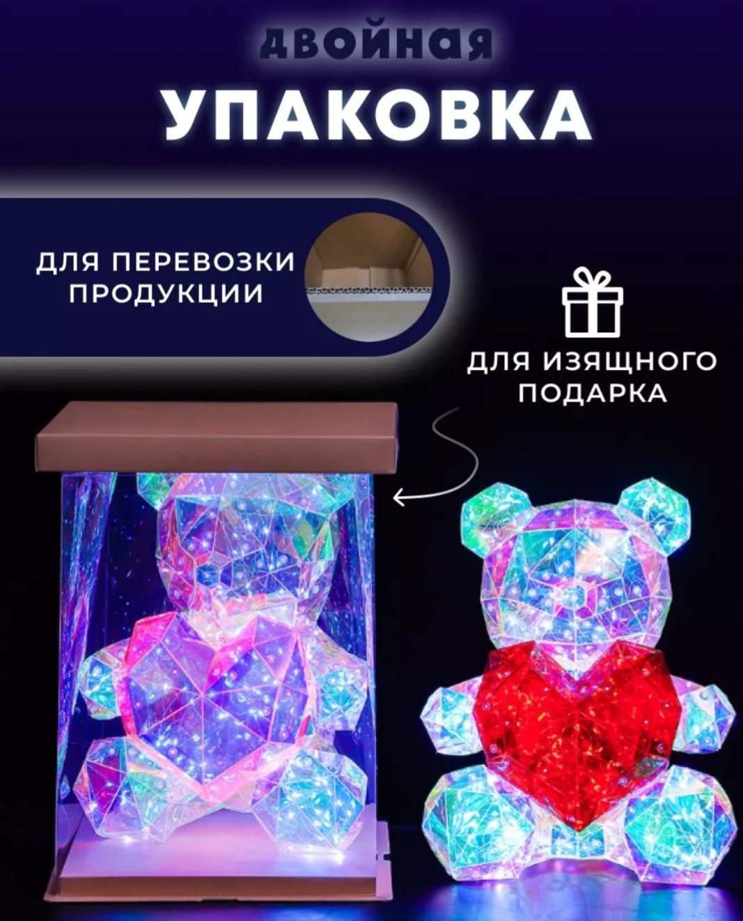 Декоративный светильник LED ночник, Мишка светодиодный, 208097559, пластик купить,0