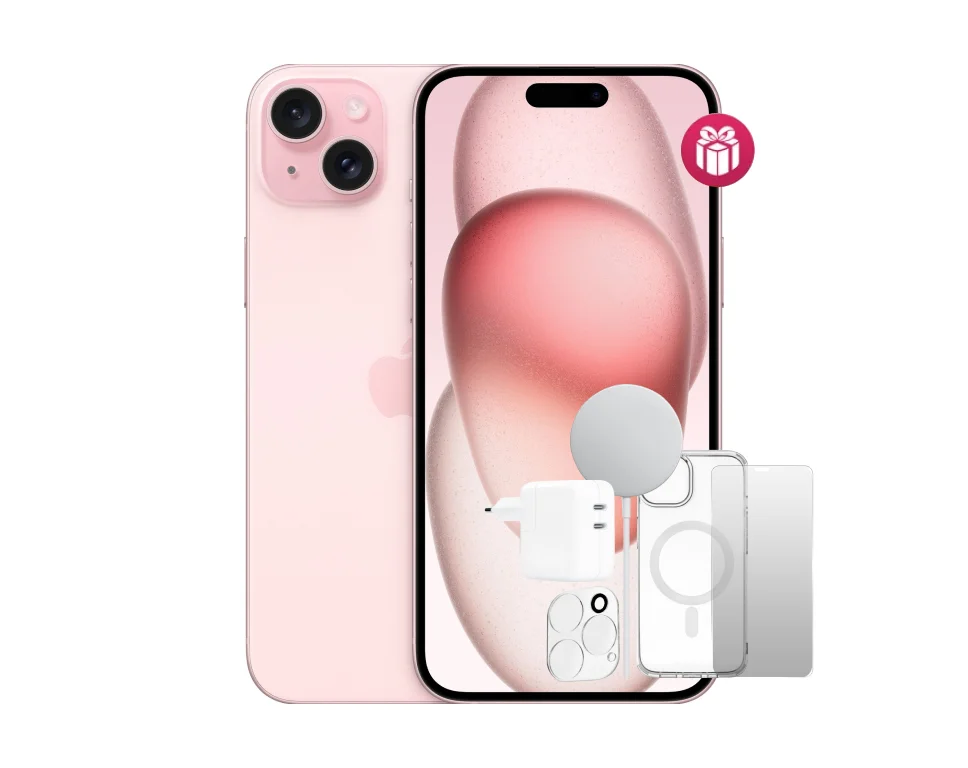 Смартфон Apple iPhone 15 Plus 128GB Pink + 5 подарков купить,545000