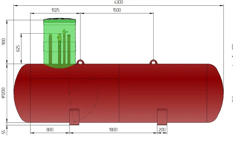 Газгольдер 4.6 м3
