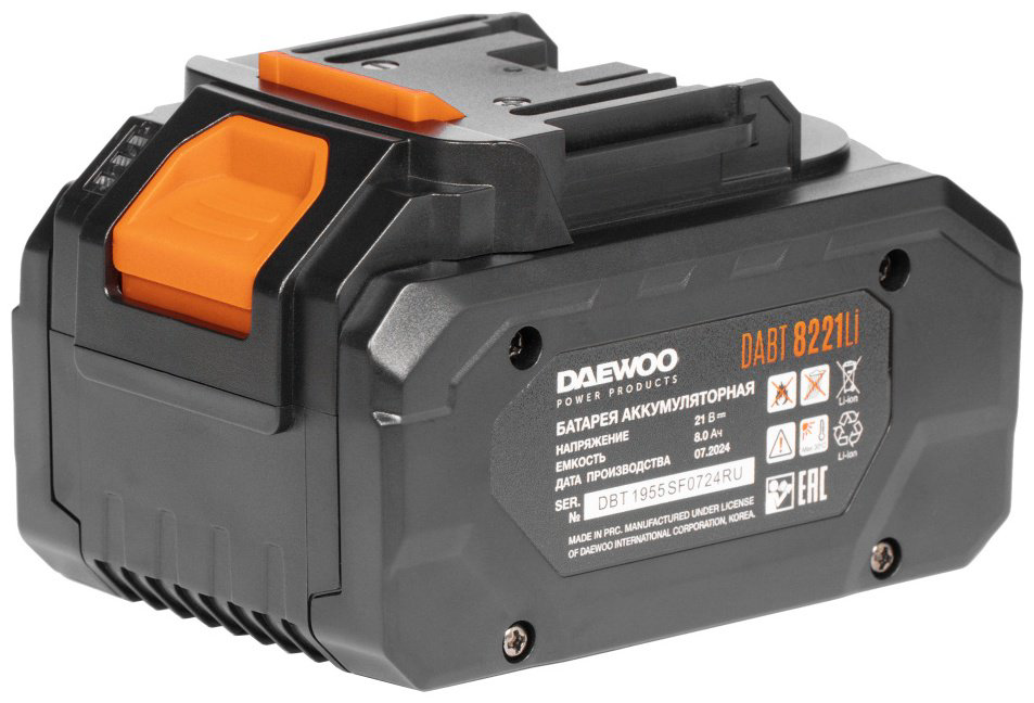 Аккумулятор Daewoo Аккумуляторная батарея DABT 8221Li Li-Ion 8 Ач 1 шт