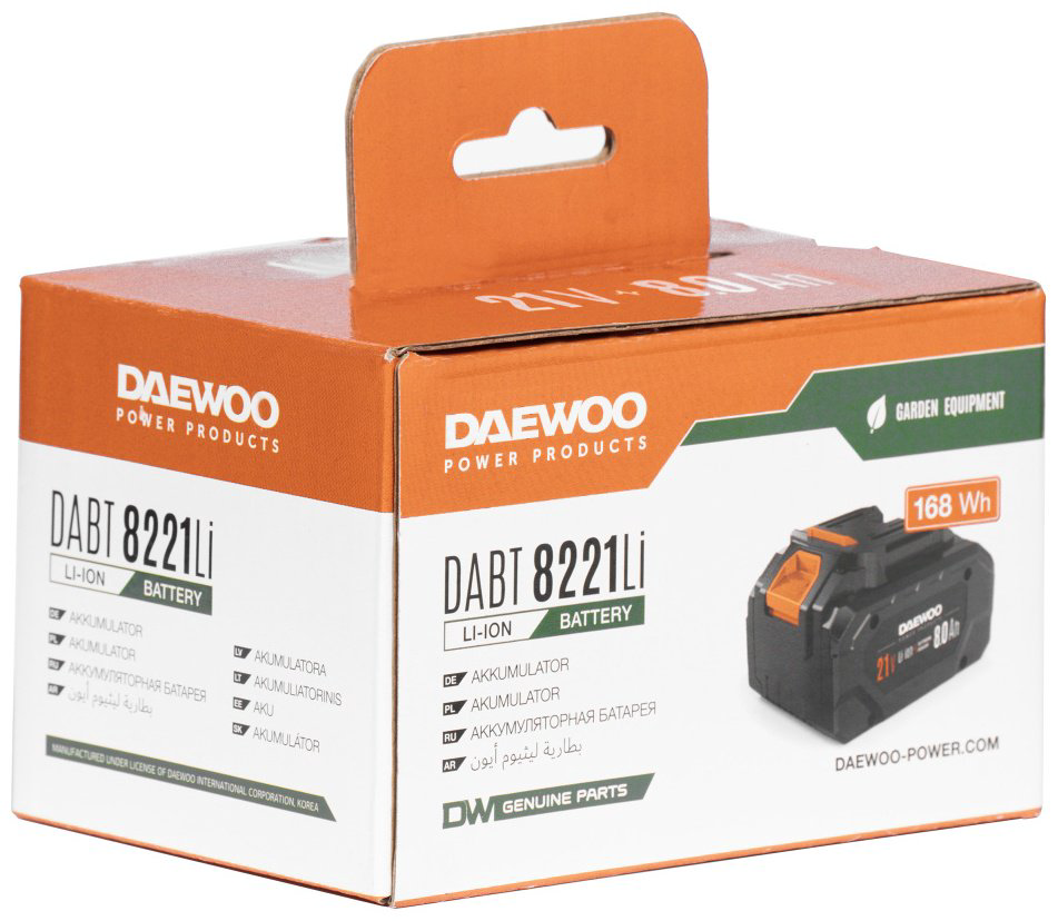 Аккумулятор Daewoo Аккумуляторная батарея DABT 8221Li Li-Ion 8 Ач 1 шт купить,47900