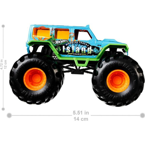 Машинка Hot Wheels Monster Trucks  1:24 Jeep Island Tours купить,NaN
