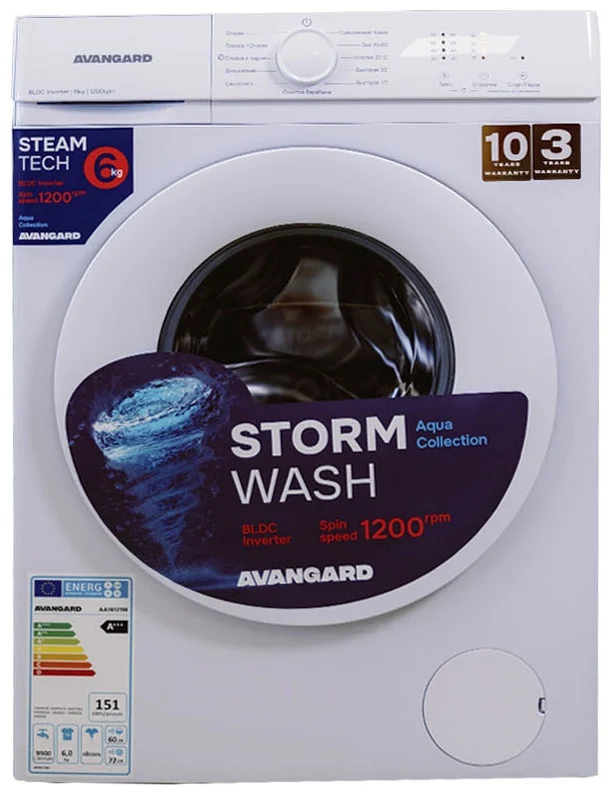 Стиральная машина AVANGARD AA16121W White