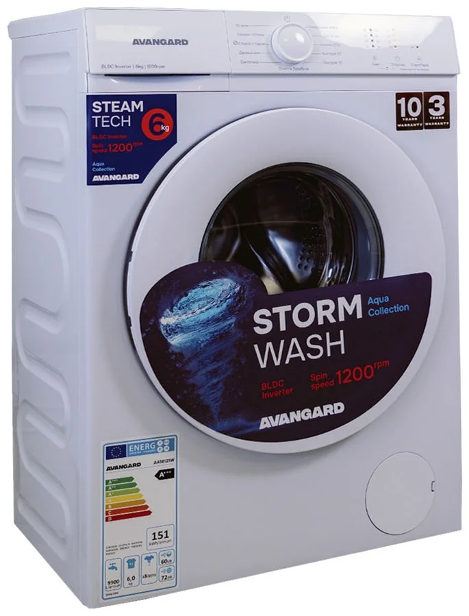 Стиральная машина AVANGARD AA16121W White купить,0