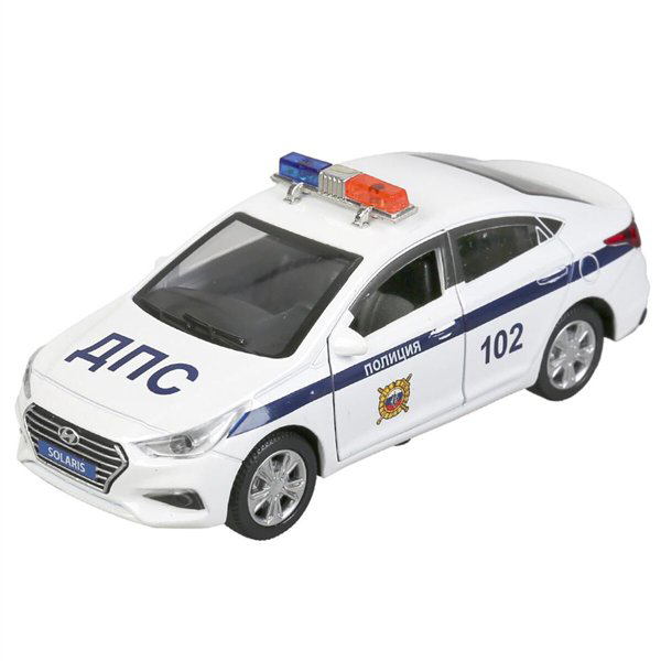 Машинка Технопарк Hyundai Solaris полиция 12см белая купить,NaN